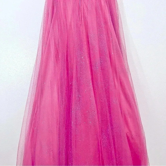 NWT City Studio Pink Sparkle Gown - Picture 9 of 16